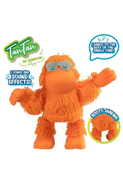 Eolo Jiggly Pets Kids’ Tan-Tan The Rubbery Dancing Orangutan Toy, Full Body Movement