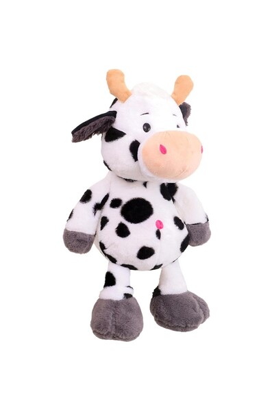 Malvys Jucarie de plus Malvys®, Vacuta MooMoo, Alb/Negru, 45 cm