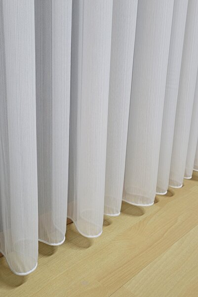 Cem al Tekstil SİMLİ BAMBU Tül Perde Ütü İstemez Kırışmaz Lüks Kalite - Simli Bambu Perde