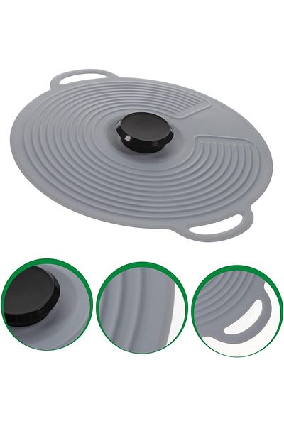 Ekostem Silicone Heat Protector Pot and Pan Lid - Odor Proof 31 cm - Eucalyptus