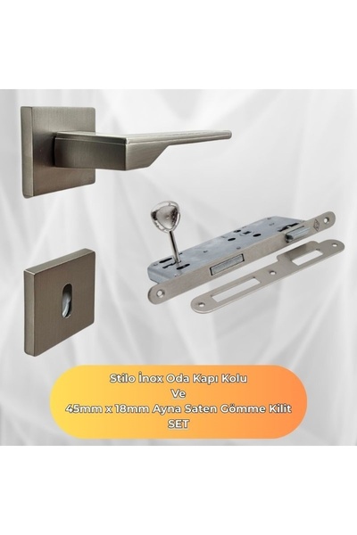 almital mobilya aksesuarları furniture accessories Stılo İnox Kare Rozetli Od...