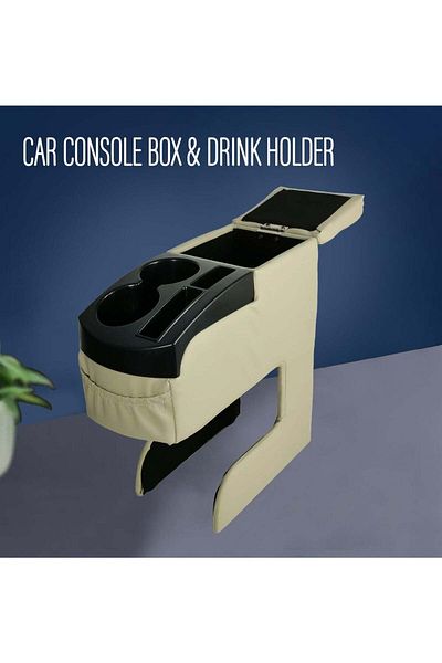 3XR Car Drink Holder Armrest Multi Console Box
