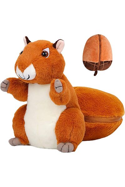 Malvys Plush Toy, Cheerful Squirrel, Brown, 25 Cm