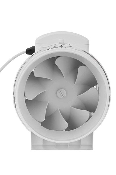 Geepas 8” In Line Exhaust Fan with 2-speed settings, 1700 rpm speed, 500CFM, rust-free constructio