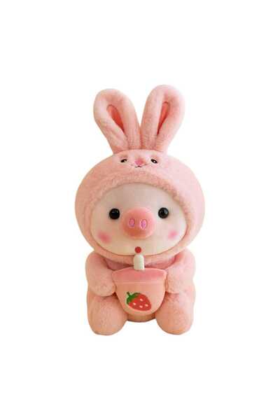 Malvys Jucărie de pluș, Purceluș Iepuraș Mic, Roz, 25 cm