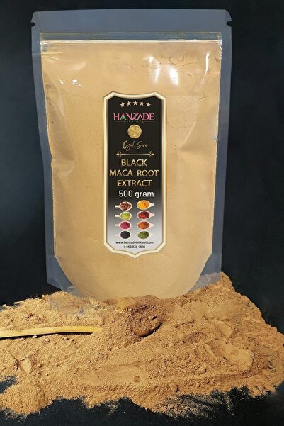 Hanzade Bitkisel Black Maca Root Powder Extract Lepidium Siyah Maka Kökü Tozu...