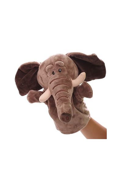 Malvys Plush Hand Puppet, Elephant Hand Puppet, Grey, 25 Cm