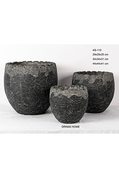 DRAMA HOME Plant and Tree Pot Set - Natural Brown Design with Distinctive Elegance