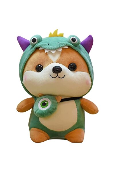 Malvys Jucărie de pluș, Veveriță Dinozaur, Verde/Portocaliu, 25 cm