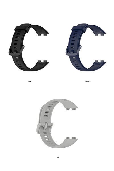 Alstrap Huawei Band 10/9/8 Uyumlu 3'lü Silikon Kordon Seti