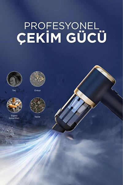 Genel Markalar LT-132 Mini Çok Fonksiyonlu Şarjlı Araç Süpürgesi El Süpürgesi