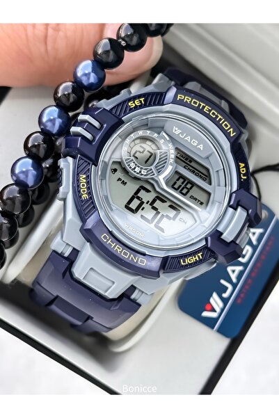 Jaga Waterproof, with stopwatch, suitable for pool use, dark blue Sports Digi...