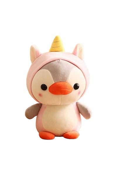 Malvys Malvys® Plush Toy, Unicorn Penguin, Pink/Grey, 23 cm