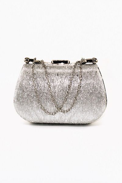 KEEBA Silver Evening Dress Bag with Laser Waves. Evening Dress Portfolio Clutch Invitation Evening Bag. Women's Evening Dress Silver Bag.