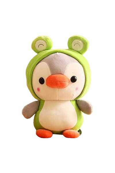 Malvys Malvys® Plush Toy, Frog Penguin, Green/Grey, 23 cm
