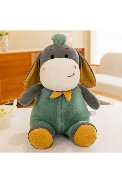 Malvys Malvys® Plush Toy, Costumed Donkey, Grey/Green, 43 cm