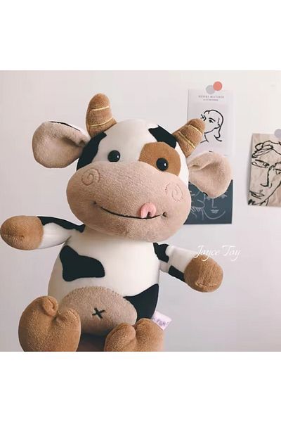 Malvys Malvys® Plush Toy, Cowie the Cow, White/Brown, 40 cm
