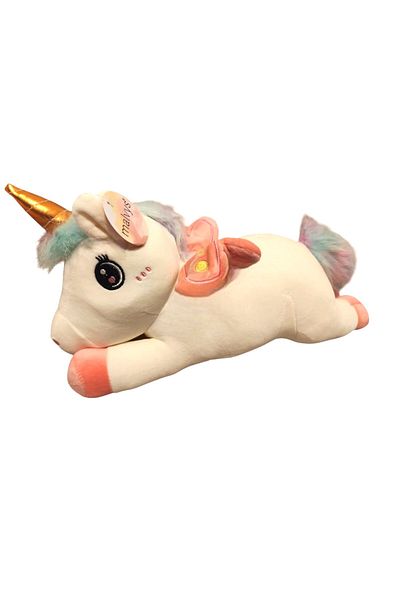 Malvys Malvys® Plush Toy, Lazy Unicorn, White, 40 cm