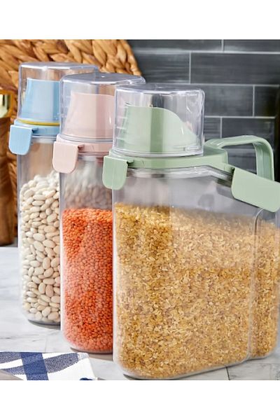 Unique Sealed Airproof Pulses Liquid Food Detergent Storage Container 1.1 Lt