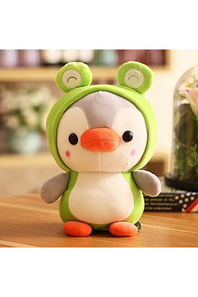 Malvys Malvys® Plush Toy, Frog Penguin, Green/Grey, 23 cm