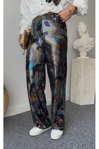 MODA Glitter color gradient ultra style Stretch Fabric special design premium pants