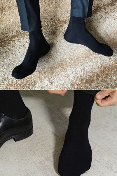 Adin Bamboo Men's Socket Long Plain Gray Socks Seamless Premium Pack of 6