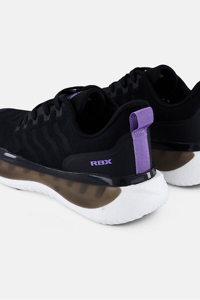 RBX Women Brand Logo Lace Up Training Shoes, Black