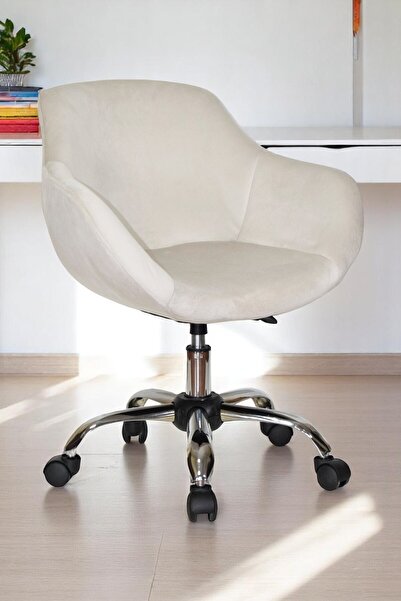 Home Çocuk odası sandalye, çocuk döner sandalye krom ayaklı, yükseklik ayarlı