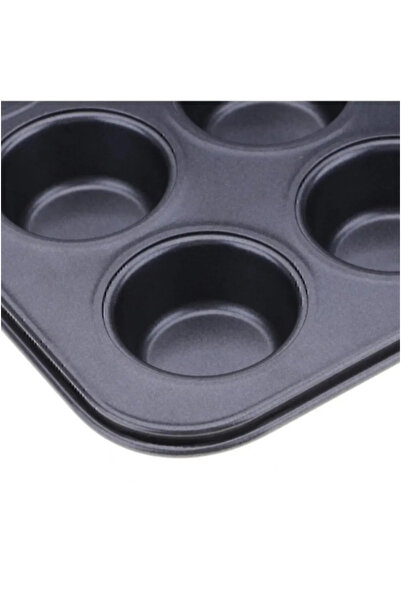prokitchen 12’li Muffin Kek Kalıbı Dayanıklı, Çok Amaçlı Fırın Kalıbı