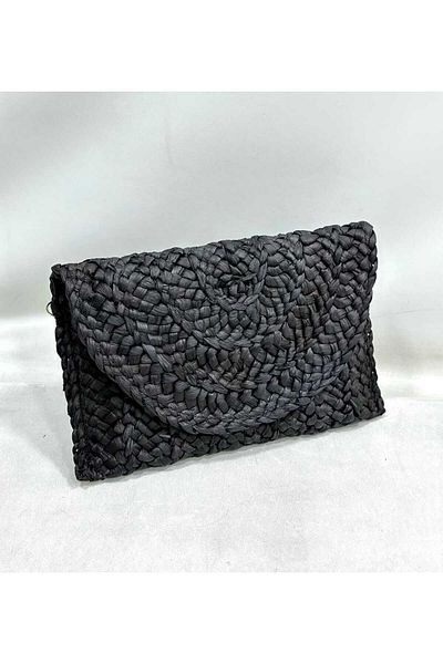 ZeynepKeskinDesign Women's Straw Bag, Straw Clutch Portfolio Bag, Beach Bag, Long Strap Available