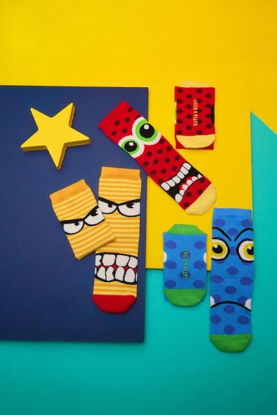 Katia&Bony Katiya&Bony Boy Cute Monster 3-Pack Socket Socks