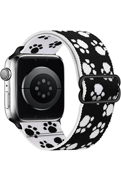 Alstrap Apple watch 4-5-6-7-8-9-10 Se Ultra Uyumlu 44-45-46-49mm Kumaş Elasti...