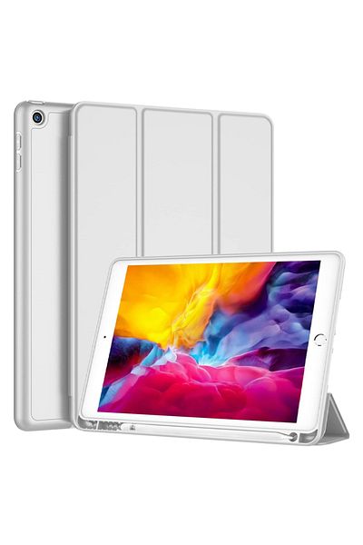 REDz Accessories Book Case With Pen Holder For Apple Ipad Mini 4/5, Full Protection, Foldable, Gray