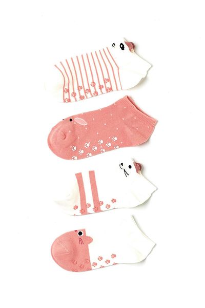 Katia&Bony Katiya&Bony Girl Animal Print 4 Step Socks