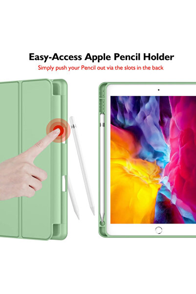 REDz Accessories Θήκη βιβλίου με βάση για στυλό για Apple iPad 5/6, iPad Air 1/2, 9,7 ίντσες, πτυσσόμενη, πράσινο μέντας