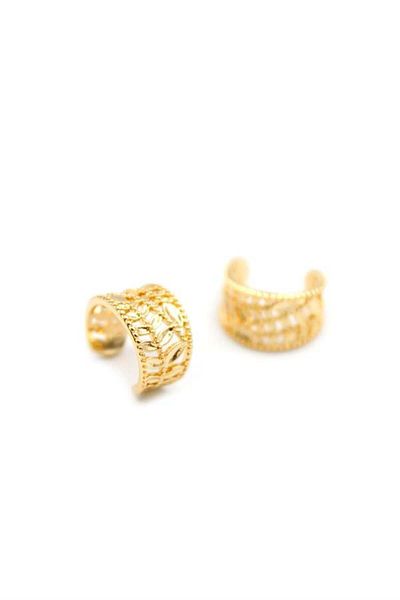 Royaleks 2-Piece Cartilage Earrings - Gold