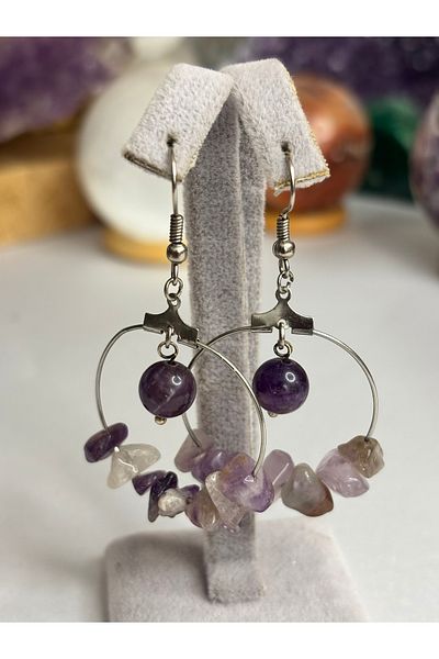 KIRMIZICOSMETİCS Amethyst earrings