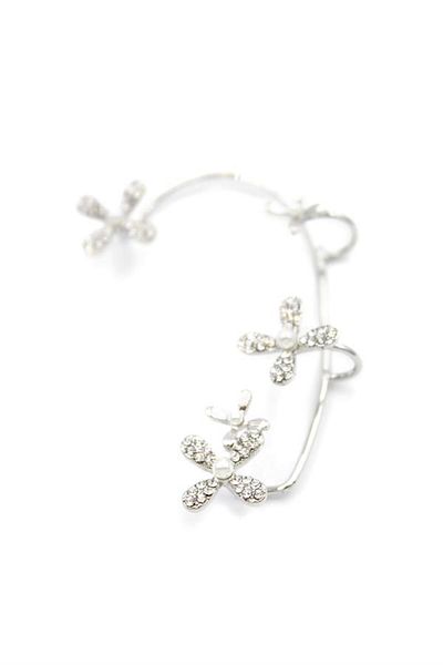 Royaleks Flower Cartilage Earrings - Silver