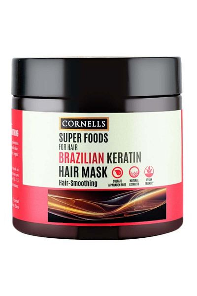 Cornells Super Foods Hair Mask with Brazilian Keratin by Cornells, 475 ml