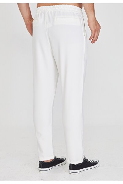 ZİNOX Men's Elastic Waist Lace-Up Double Leg Slim Fit Jogger Trousers