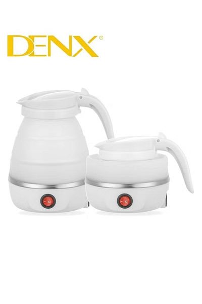Denx Portable Foldable Travel Electric Kettle, Food Grade Silicone with Detachable Power Cord DX1768