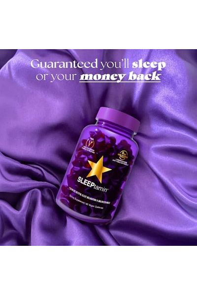 HAIRtamin SLEEPtamin Melatonin Gummies 5mg | Infused with Chamomile & Ashwagandha for Relaxation | P