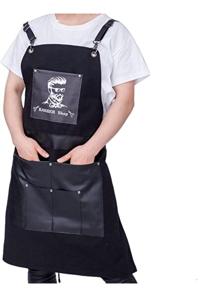 LA PERLA TECH مريلة جلدية احترافية لقص الشعر وتصفيف الشعر وحلاقة الرأس الجديدة