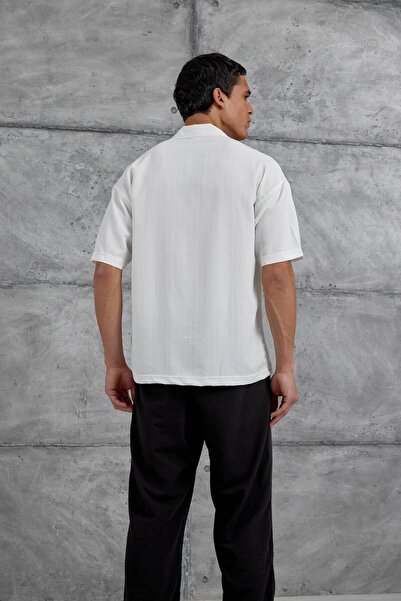 NOMARC Біла сорочка в смужку Oversize