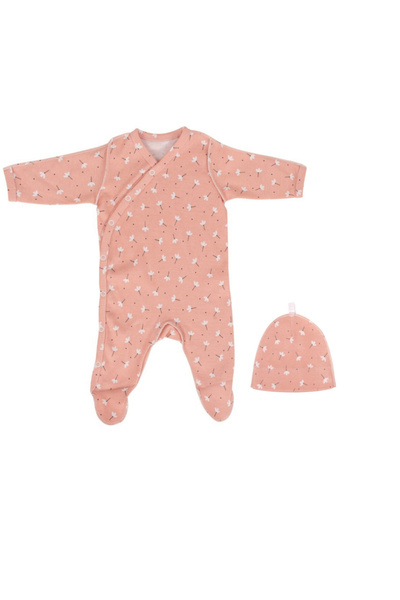 Sevi Bebe Prematüre Desenli Tulum Şapka Set