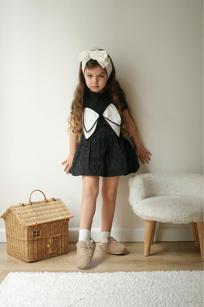Zuzu Bow Detailed Scallop Balloon Skirt Design Suit