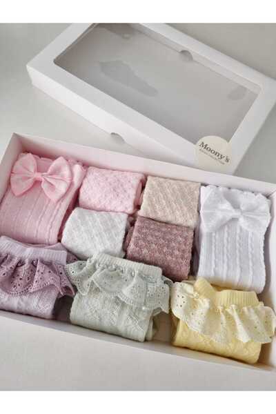 Moonys Socks Collection Kız Bebek Moony's Özel Seri 9'lu Çorap Seti