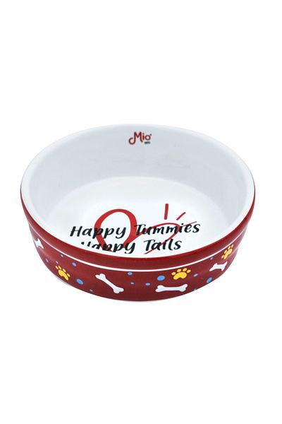 MİO Ceramic Bowl❤️ Mio, Lucky Red, V=400 ml, Dog and cat feeding bowl, ø=150mm, hext=55mm