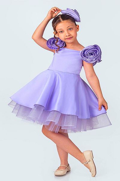 DeKuBaby Design special Mâneci Motiv trandafir, Cataramă, Fuste din tul Rochie de seară pentru fetiță-Rochie de petrecere-zi de naștere