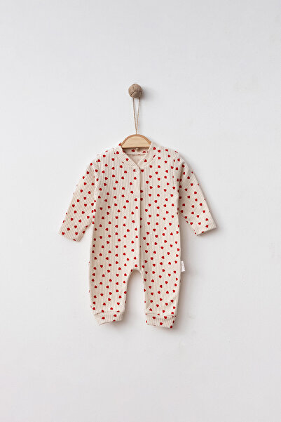 yukobaby bebeğiniz için en doğalı Bebek Kalpli Çıtçıtlı Yenidoğan Tulum
